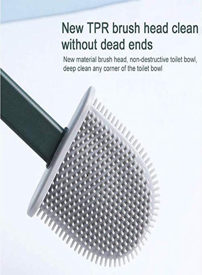 NGEL Silicone Toilet Brush with Bathroom Toilet Cleaning Brush and Holder(Color May Very) - Image 5